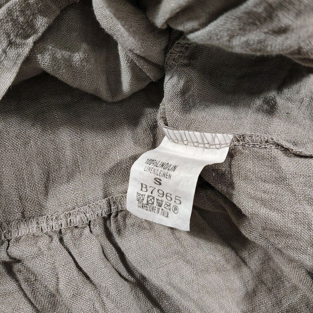 NWT Liabella 100% Linen Tiered Tunic Dress Sz Small Raw Hem Boho Lagenlook Italy - Picture 9 of 9